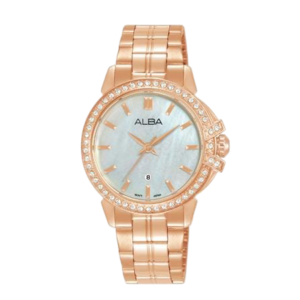 นาฬิกาข้อมือผู้หญิง ALBA SIGNA AH7CW8X 34 มม. ROSEGOLD/WHITE MOP DIAL