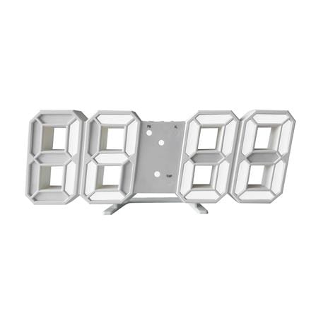 นาฬิกาดิจิทัล LED SNAZZ EE1008 9.4x3.6 นิ้ว สีขาว