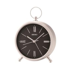 นาฬิกาตั้งโต๊ะ SEIKO CLOCKS QXE063A 4.6X3.9 นิ้ว สีเงิน