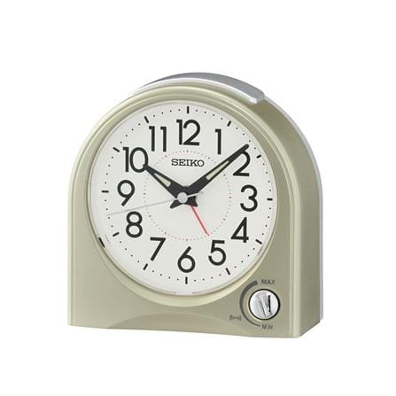 นาฬิกาปลุก SEIKO CLOCKS QHE204G 4.6X4.5 นิ้ว สีทอง