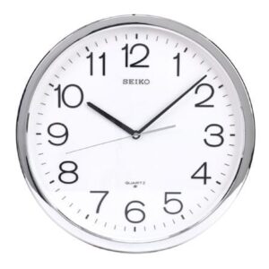 นาฬิกาแขวน SEIKO CLOCKS PQA041S 16 นิ้ว สีเงิน