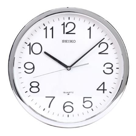 นาฬิกาแขวน SEIKO CLOCKS PQA041S 16 นิ้ว สีเงิน