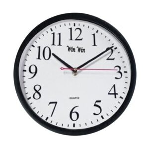นาฬิกาแขวน WIN WIN CLOCK12.5 12.5 นิ้ว สีดำ