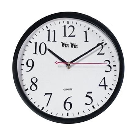 นาฬิกาแขวน WIN WIN CLOCK12.5 12.5 นิ้ว สีดำ